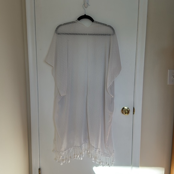 White Semi-Sheer Swimsuit Coverup - Picture 3 of 3